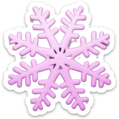 Pink snowflake sticker