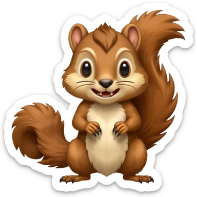 A prehistoric saber-tooth squirrel sticker