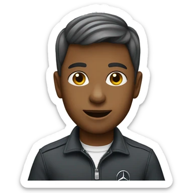 boy driving mercedes benz car sticker