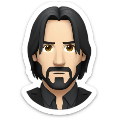 john wick head oh well sticker