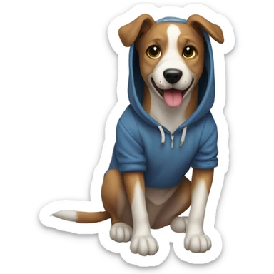Dog Westling hoodie sticker