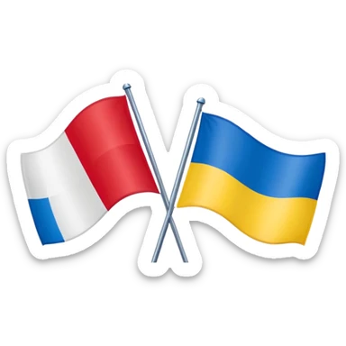 poland ukraine flag sticker