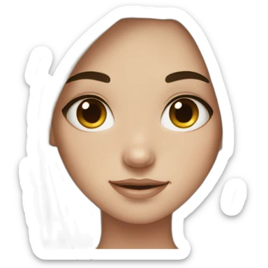 girl with black hair and lots of freckles sticker