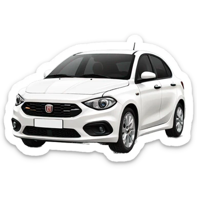 fiat tipo white sedan sticker