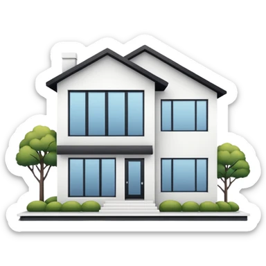 Clean aesthetic house  sticker