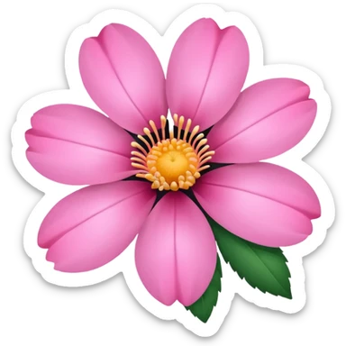 pink girly framed flower picture sticker