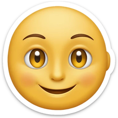 Profile smilie side eyed one eye sticker