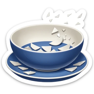 generate an emoji a broken dish sticker