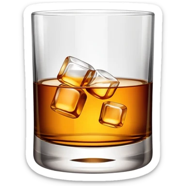 whisky in a noising glass sticker