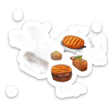 Grill und Herd Kombination sticker