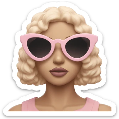 Love soft pink sunglasses sticker