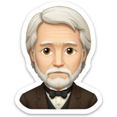 Realistic Ivan Turgenev russian author sticker