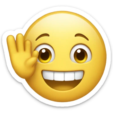 Smile while waving sticker