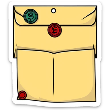 sealed letter with wax seal sticker