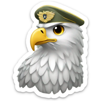 Military rank eagle sticker