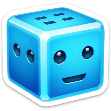 Geometry dash shaped cube sticker