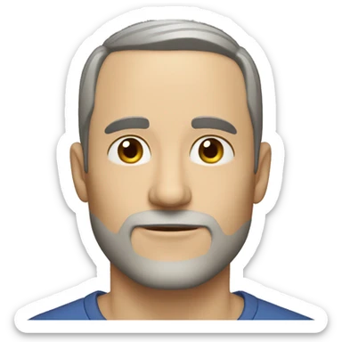 white male 49 years old short black hair with light stubble sticker