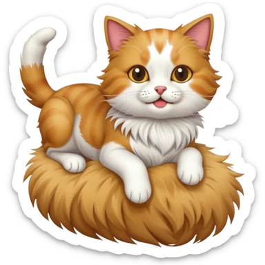 A cat Ride a dog sticker