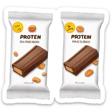 two packets of protein bars sticker