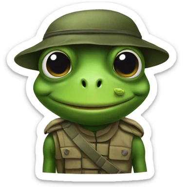 frog soldier sticker