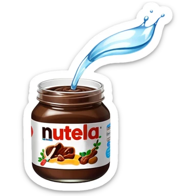 Nutella mit Wasser sticker