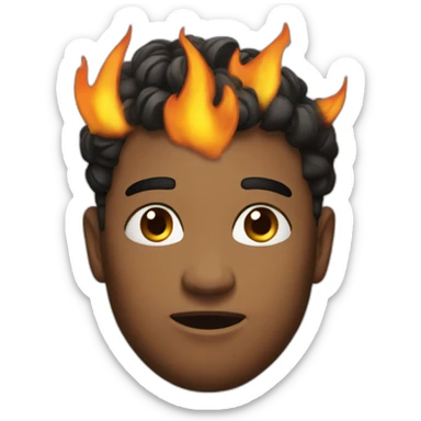 alluring trash fire sticker