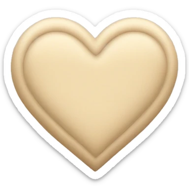 Beige heart  sticker