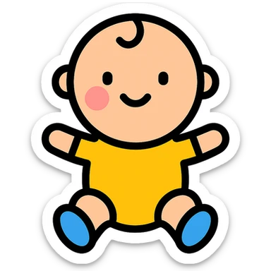 colored icon of a baby sticker