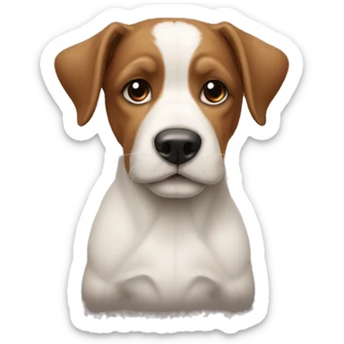 Un petit chien avec un nœud sur la tête  sticker