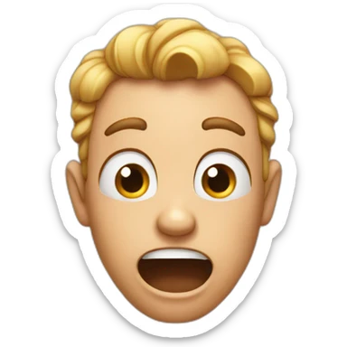 amazed emoji with hands on face sticker