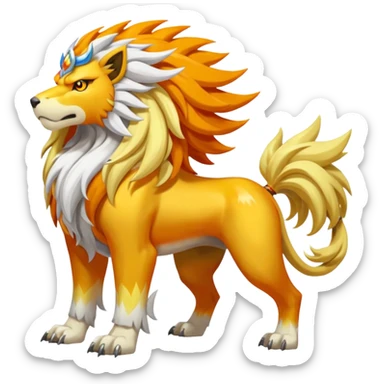 Entei-Raikou-Solgaleo-fusion (full body) sticker