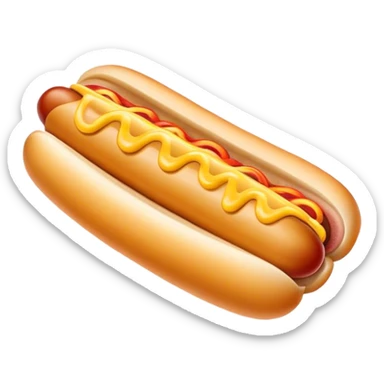 hotdog with only yellow mustard sticker