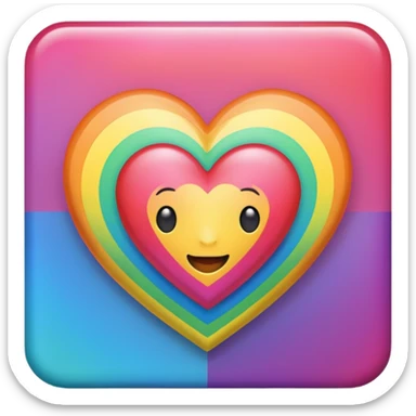 Corazon de arcoiris sticker