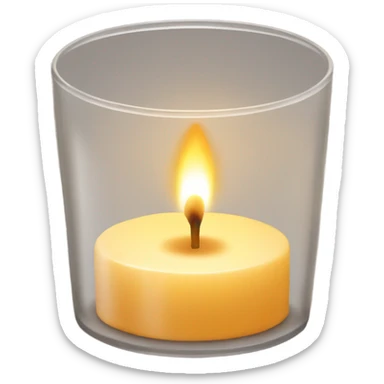 Lit TEALIGHT candle sticker