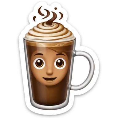 hot coffee in glass without a smile sticker