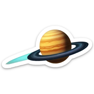 Vintage Planet comet streak motion blur sticker