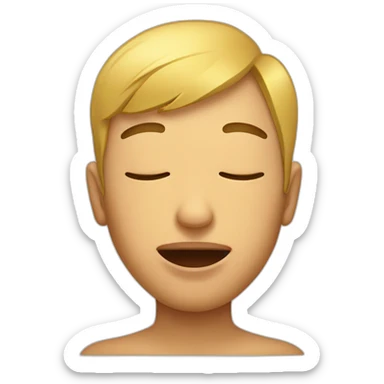 Face closed eyes with tongue out sticker