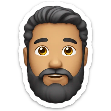 37 year latino male with beard sticker