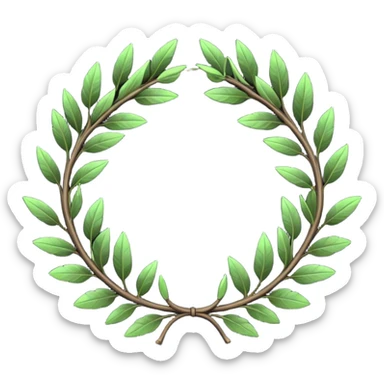 Black laurel wreath  sticker