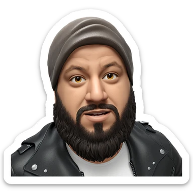 handsome man in leather jacket sticker