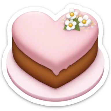 Small cute heart cake  sticker