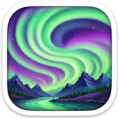 northern lights sticker