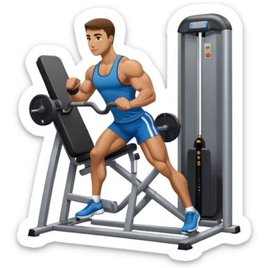 athlete using abductor-machine gym sticker