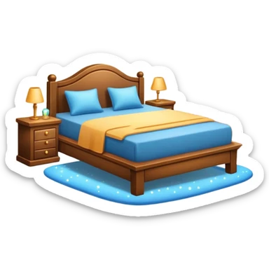 cozy room with furniture and sparkles floating above the furniture sticker