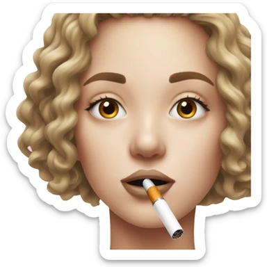 girl smoking her iqos aesthetic sticker