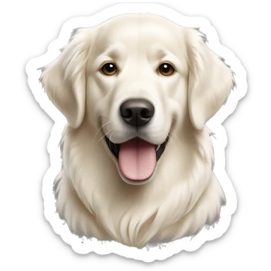 White golden retriever sayin i love you sticker