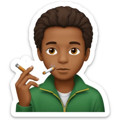 Jamaican stoner boy smoking sticker