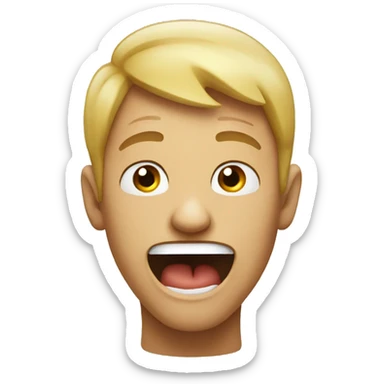 someone trying not to laugh sticker