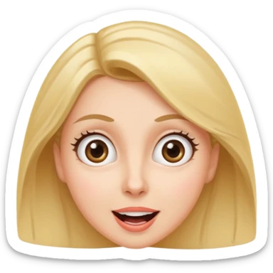 Cocuette surprised face wide eyes sticker