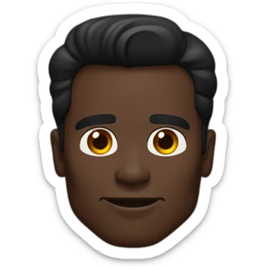 arnold schwarzenegger but with black skin with arms above its head sticker
